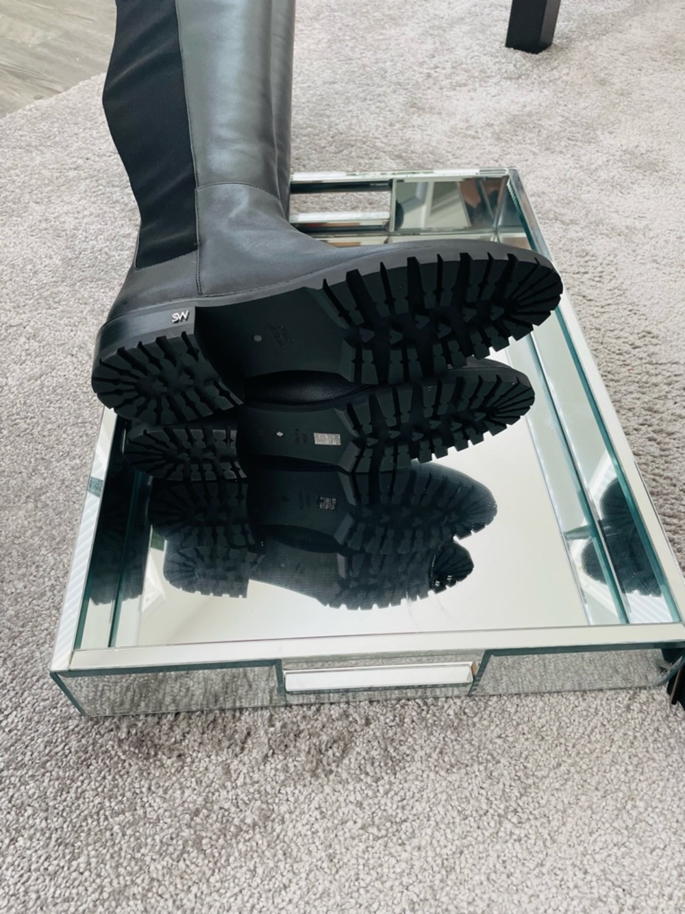 Stuart Weitzman Black Over-the-Knee Flat Boots - Picture 3 of 3